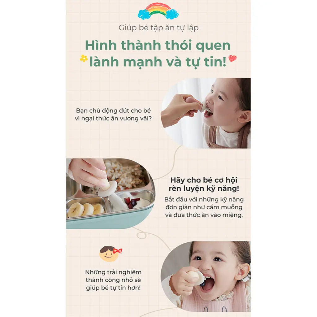 Bộ Muỗng Nĩa Ăn Dặm Hình Nấm 03.webp
