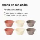 Bộ 6 Khuôn Silicone Platinum AttiRabbit Hàn Quốc Làm Bánh Muffin, Cupcake, Đồ Ăn Dặm Cho Bé