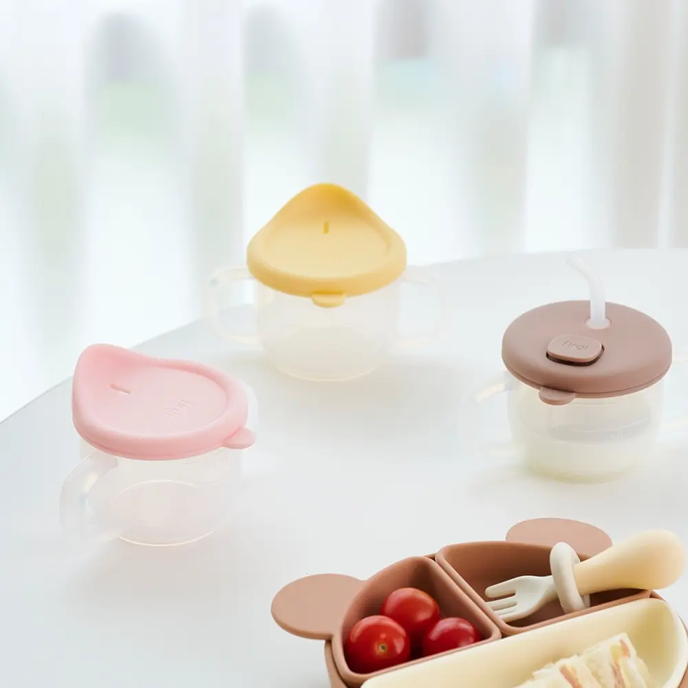 Ly Cốc Tập Uống Nước Cho Bé Firgi Hàn Quốc An Toàn Chống Đổ (Kèm Ống Hút)