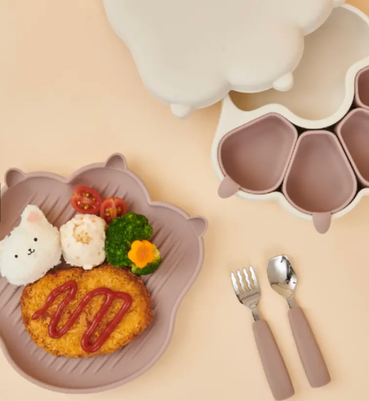 퍼기 냥냥 플레이트 접시 (뚜껑겸용)