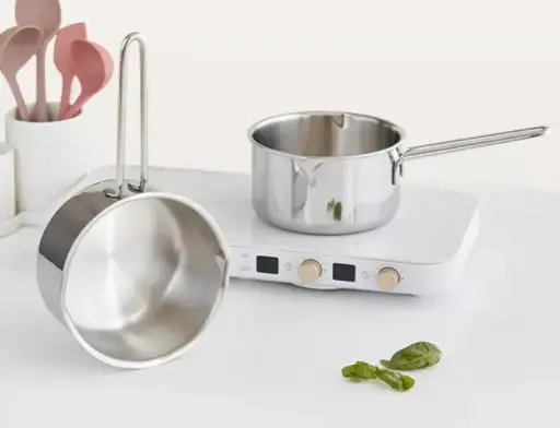 [SAFG43U0001] Nồi Quánh Inox 3 Lớp Firgi Hàn Quốc Nấu Ăn Dặm Cho Bé, Dùng Cho Bếp Hồng Ngoại, Bếp Từ 16cm (1.5L)