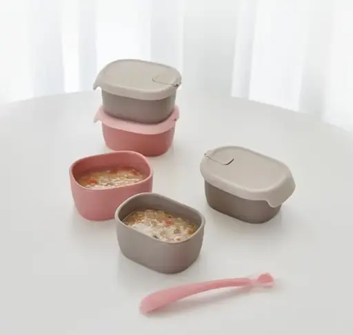 Hộp Bảo Quản Thực Phẩm, Đồ Ăn Dặm Cho Bé Platinum Silicone Firgi Hàn Quốc Có Nắp Đậy Kín Khí 200ml